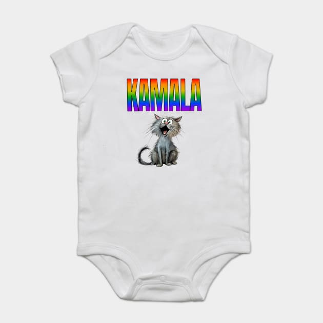 Cats and Cat Ladies for KAMALA shout it out rainbow design Baby Bodysuit by Luxinda